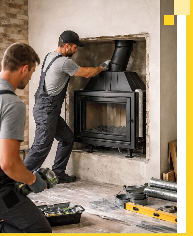 Установка каминных топок в Дмитрах: монтаж, подключение