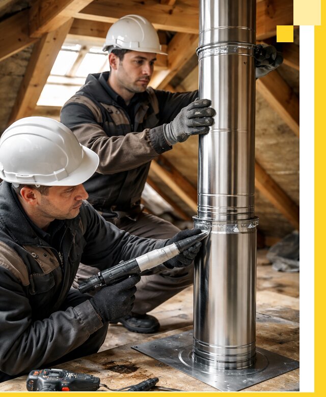 Монтаж дымоходов для каминов в Дмитрах с гарантией качества