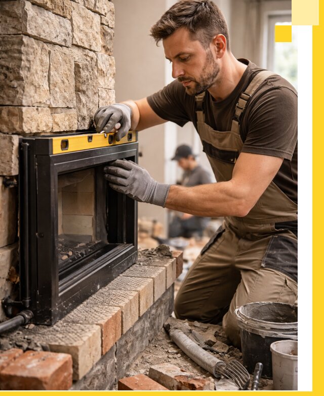 Дровяные камины под ключ в Дмитрах: монтаж, обустройство