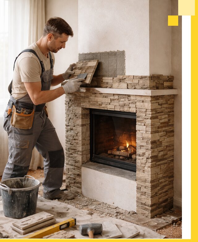 Изготовление и монтаж каминов для дома под ключ в Дмитрах