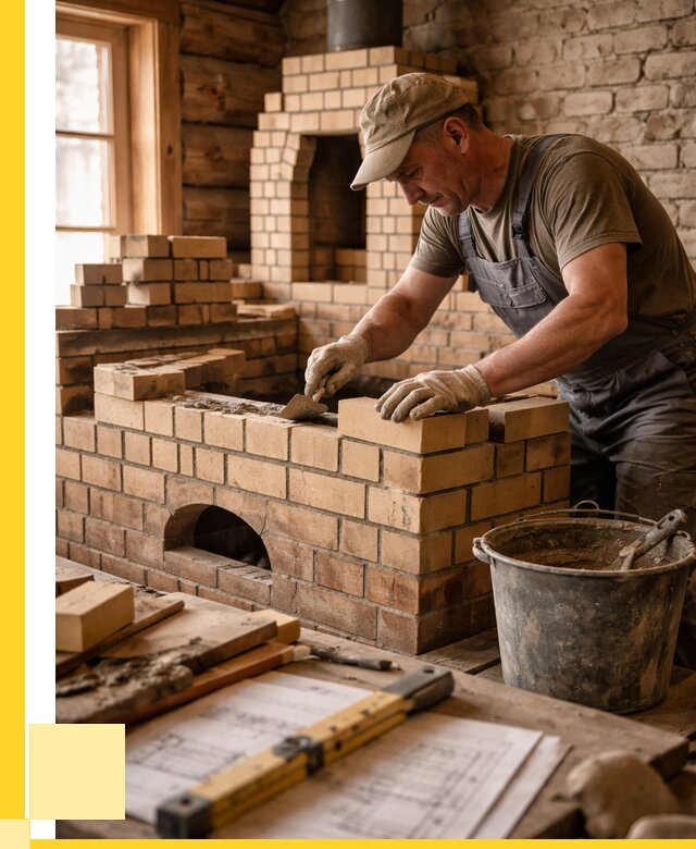 Кладка печей из кирпича в Дмитрах цены от 32160 р. - ЭриданДмв