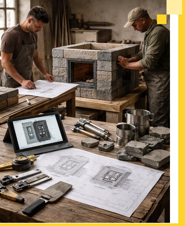 Разработка проектов печей с согласованием и монтажом в Дмитрах