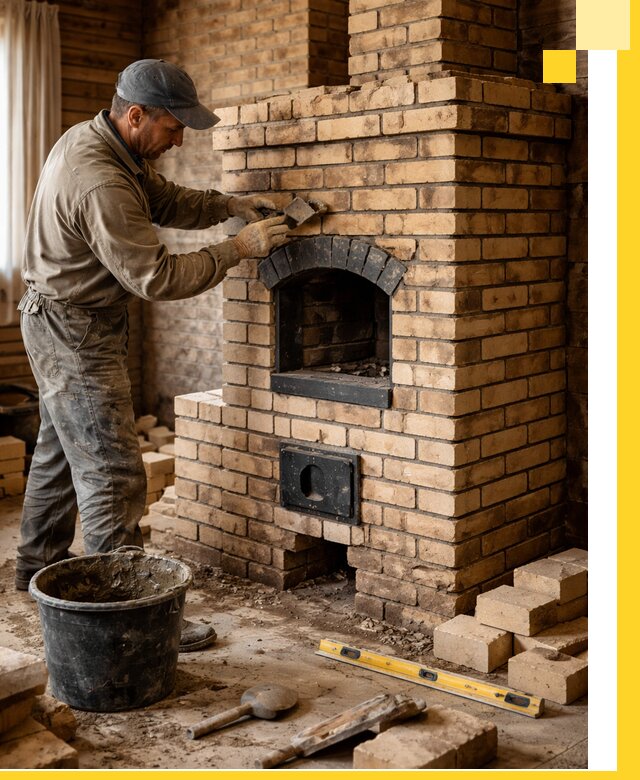 Кирпичные печи под ключ в Дмитрах: проектирование и кладка