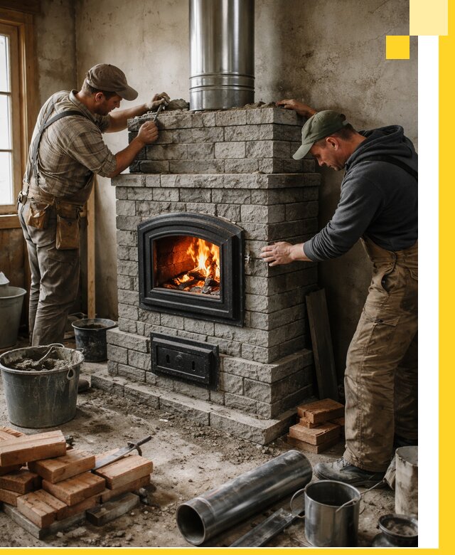 Производство, поставка и монтаж дровяных печей в Дмитрах