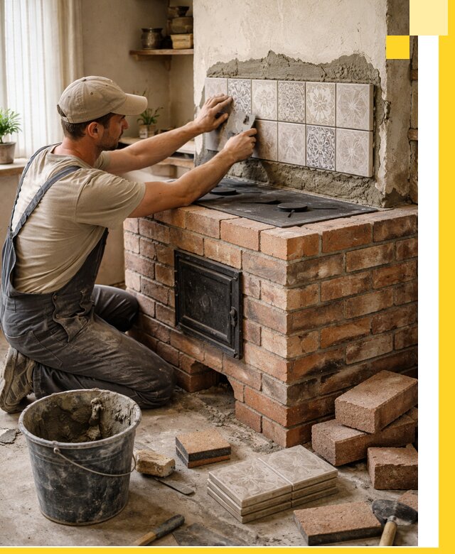 Печи с плитой на заказ монтаж гарантия и сервис в Дмитрах