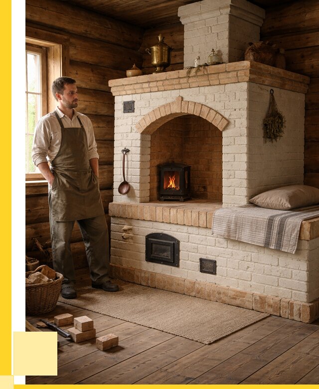 Русские печи с лежанкой под ключ в Дмитрах от 160800 р. ЭриданДмв