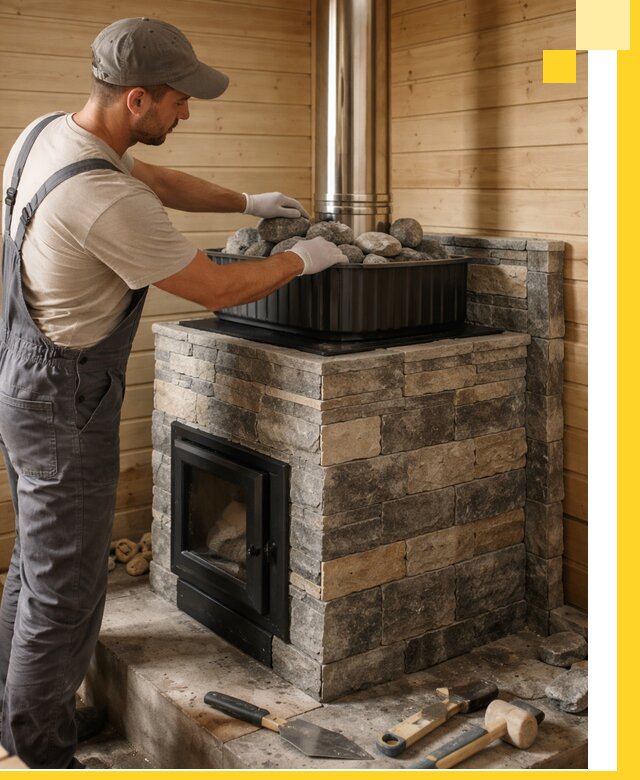 Печи для парной в Дмитрах, производство, монтаж и обслуживание