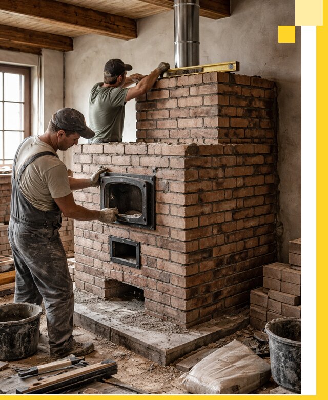 Печи для загородного дома под ключ в Дмитрах — монтаж и сервис