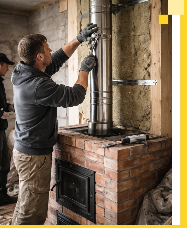 Изготовление и монтаж печей и дымоходов под ключ в Дмитрах