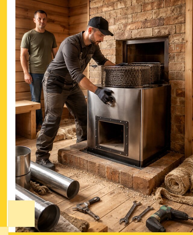 Монтаж банных печей под ключ в Дмитрах от 19296 р., ЭриданДмв