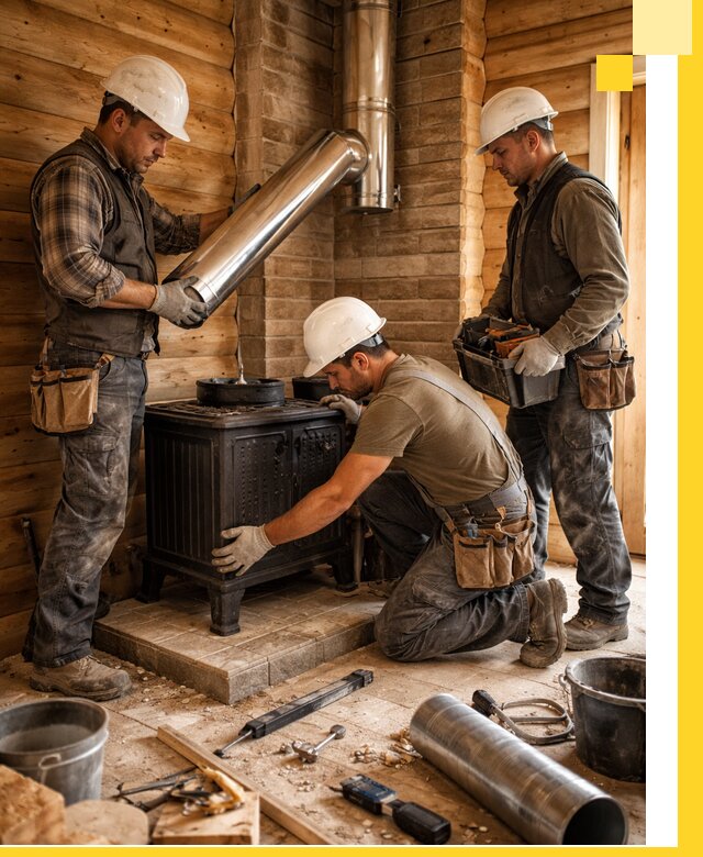 Профессиональный монтаж банных печей и дымоходов в Дмитрах