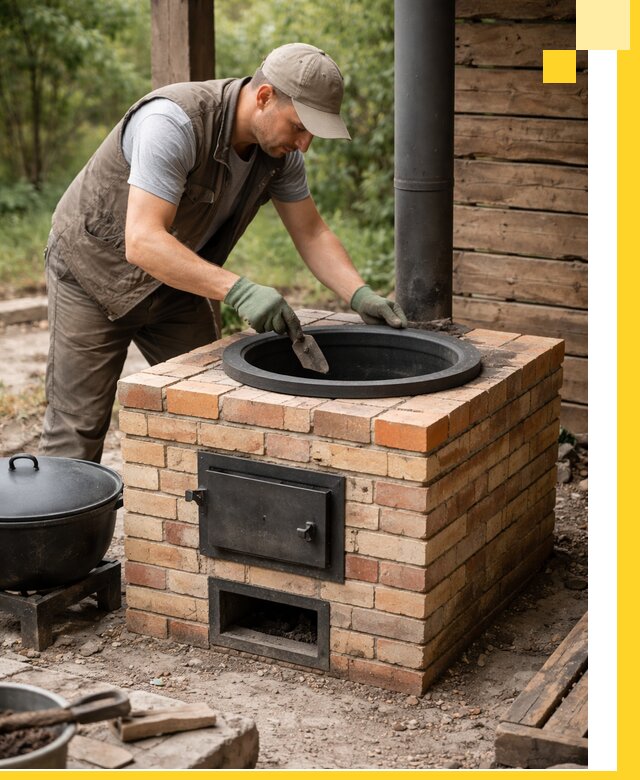 Изготовление и установка печей для казана в Дмитрах под ключ