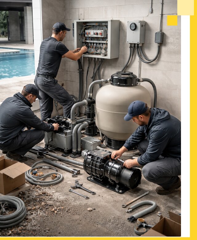 Профессиональный монтаж оборудования для бассейнов в Дмитрах