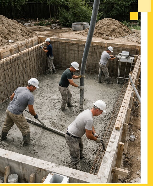 Строительство бетонных бассейнов под ключ в Дмитрах