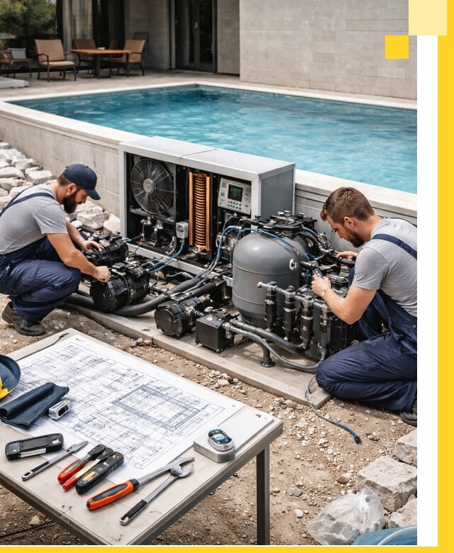 Проектирование и монтаж бассейнов с подогревом в Дмитрах