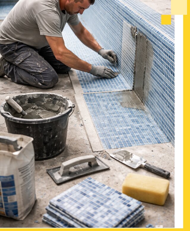 Укладка и ремонт мозаики для бассейнов под ключ в Дмитрах