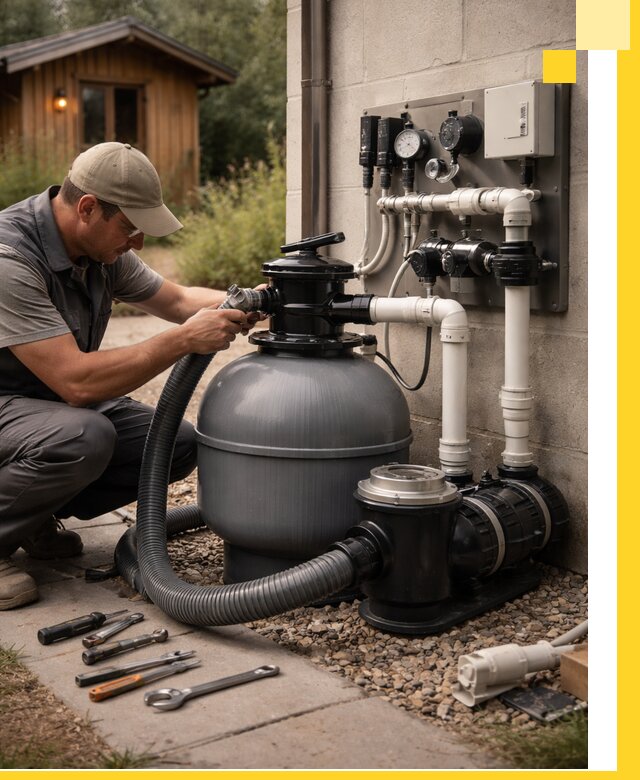 Продажа и монтаж фильтров и насосов для бассейнов в Дмитрах