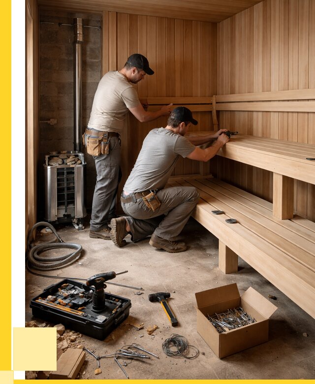 Монтаж саун под ключ в Дмитрах от 128640 р. | ЭриданДмв
