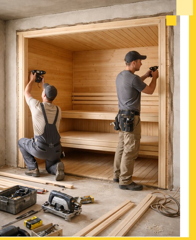 Монтаж саун под ключ в Дмитрах — проектирование и установка