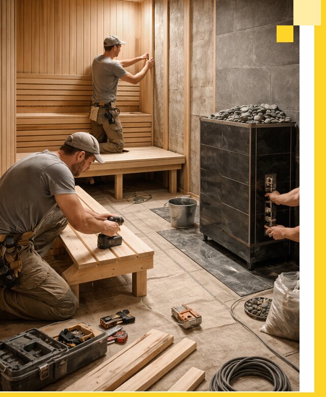 Дизайн и строительство интерьерных саун под ключ в Дмитрах