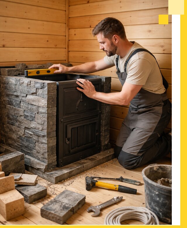 Производство и установка печей для саун под ключ в Дмитрах