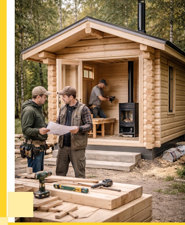 Монтаж бань под ключ в Дмитрах — от 214400 р. | ЭриданДмв