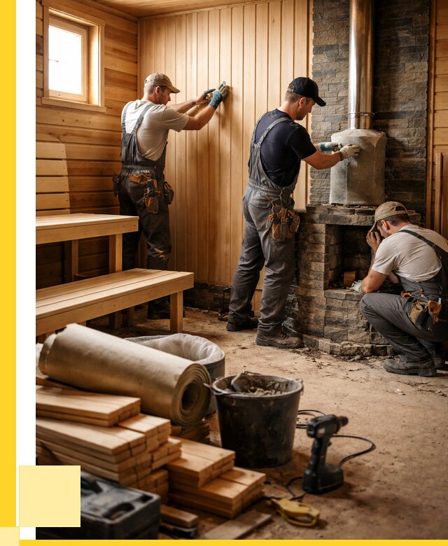 Ремонт бань под ключ в Дмитрах от 48240 р. | ЭриданДмв