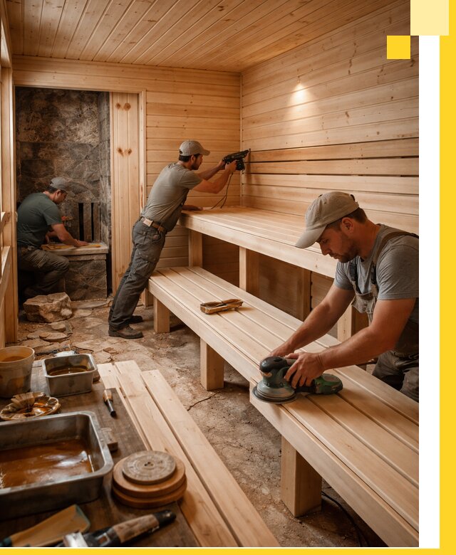 Профессиональная отделка бань в Дмитрах под ключ, с гарантией