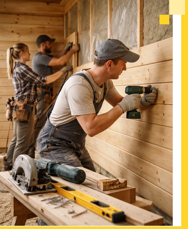 Обшивка бань под ключ в Дмитрах: отделка стен и потолков