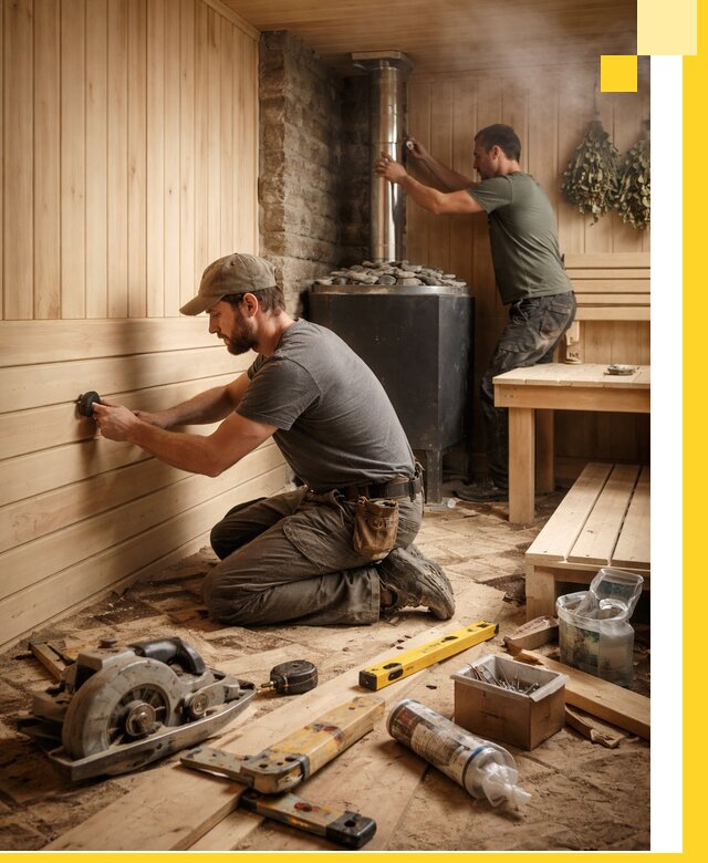 Полное строительство и оснащение парных под ключ в Дмитрах