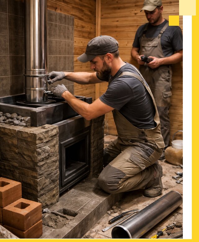 Изготовление и установка банных печей под ключ в Дмитрах