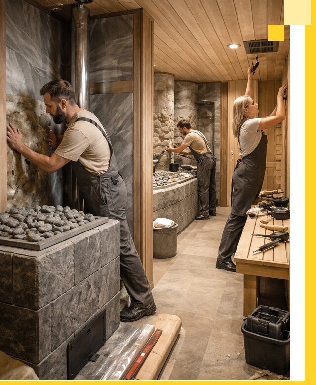 Строительство бань и SPA процедур в Дмитрах под ключ и отделкой