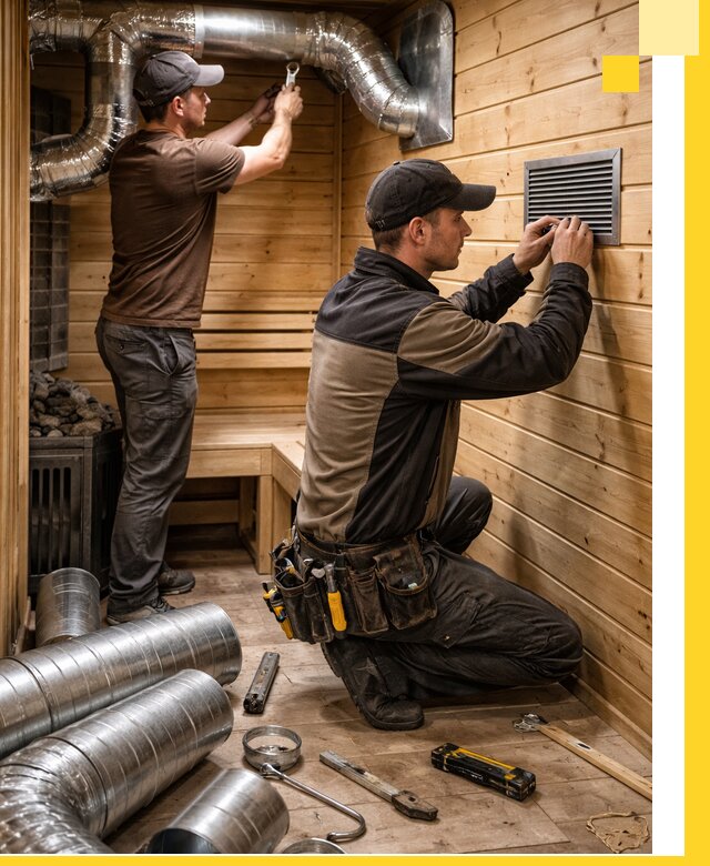 Проектирование и монтаж вентиляции бани в Дмитрах под ключ