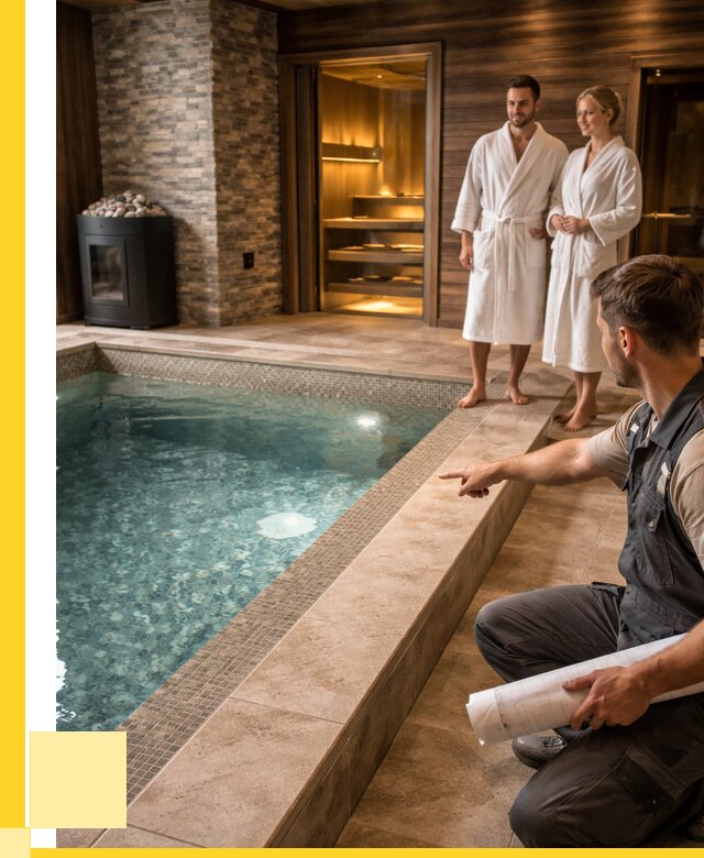 Проект бани с бассейном под ключ в Дмитрах от 69680 р. | ЭриданДмв