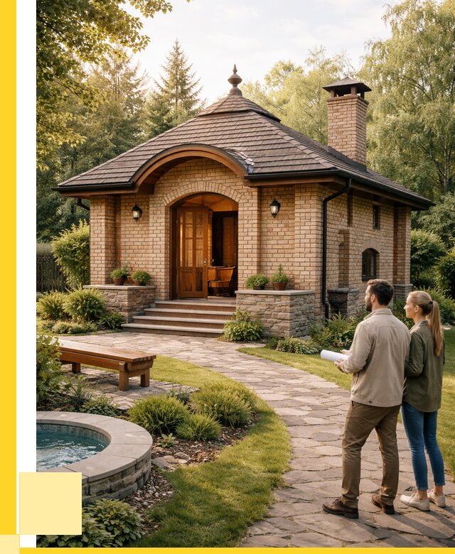 Проект кирпичной бани в Дмитрах от 32160 р. | ЭриданДмв