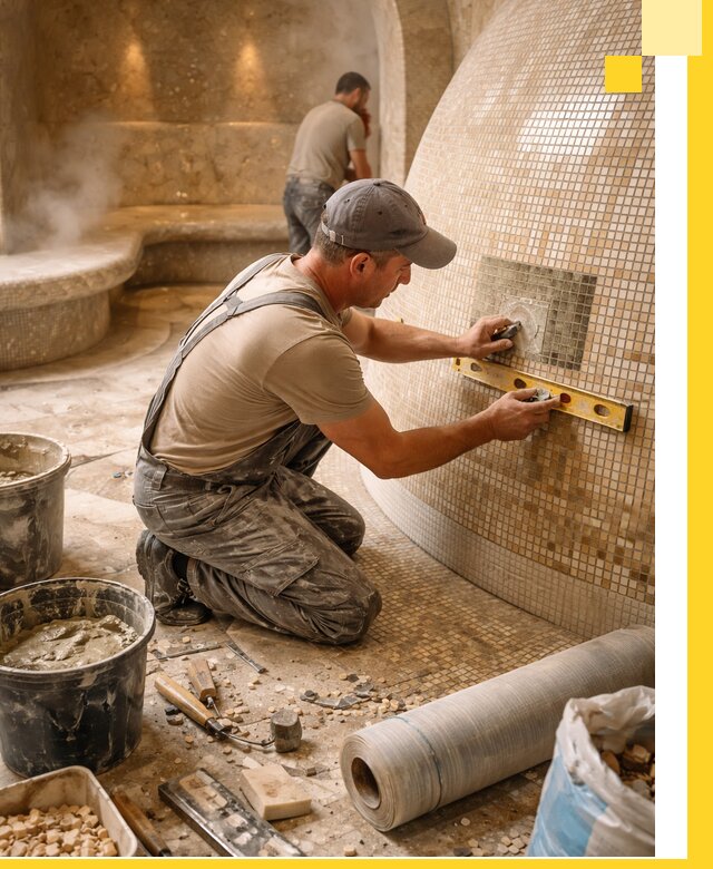 Хамам под ключ в Дмитрах: проектирование, строительство, отделка