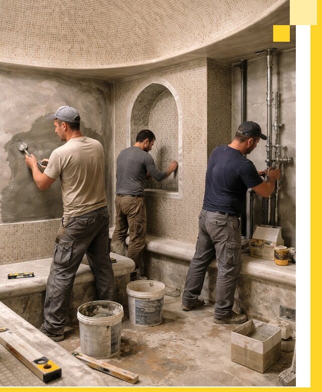 Профессиональный монтаж хамамов под ключ в Дмитрах с гарантией