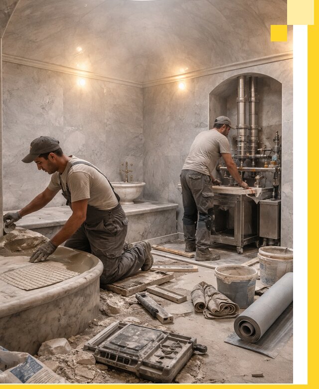 Строительство турецких бань хаммам под ключ в Дмитрах