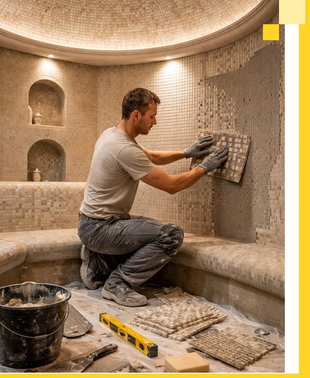 Устройство и монтаж домашнего хамама под ключ в Дмитрах