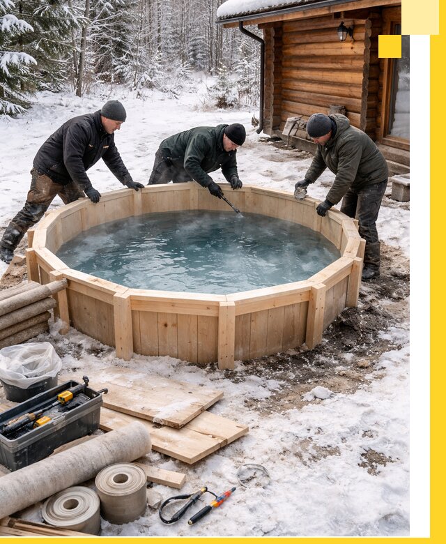 Изготовление и установка ледяных купелей под ключ в Дмитрах